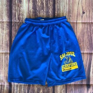 Coastal Enterprises Men's Elastic Waist San Jose Scorpions Blue Shorts Size: M